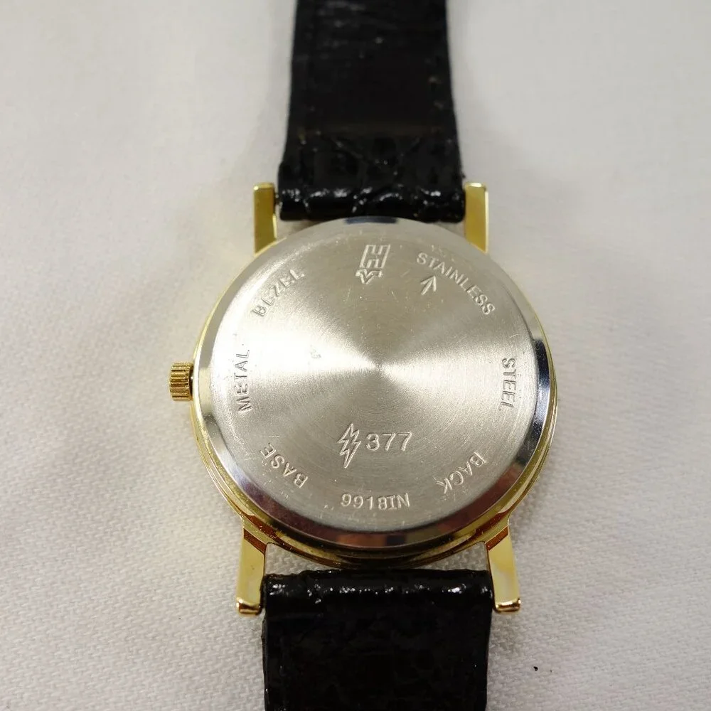 Vintage 80s Helbros‎ Invincible Diamond Quartz Mens Watch New Battery